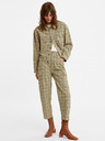 Levi's® Žluto-zelené dámské kostkované zkrácené kalhoty Levi's® Barrel