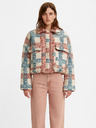 Levi's® Béžová dámská kostkovaná bunda Levi's® Sherpa
