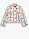 Levi's® Béžová dámská kostkovaná bunda Levi's® Sherpa