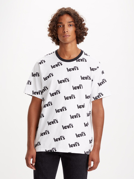 Levi's® Bílé pánské vzorované tričko Levi's® Poster