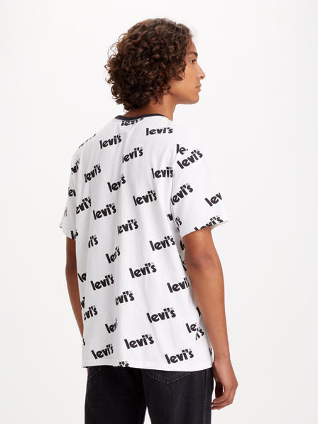Levi's® Bílé pánské vzorované tričko Levi's® Poster