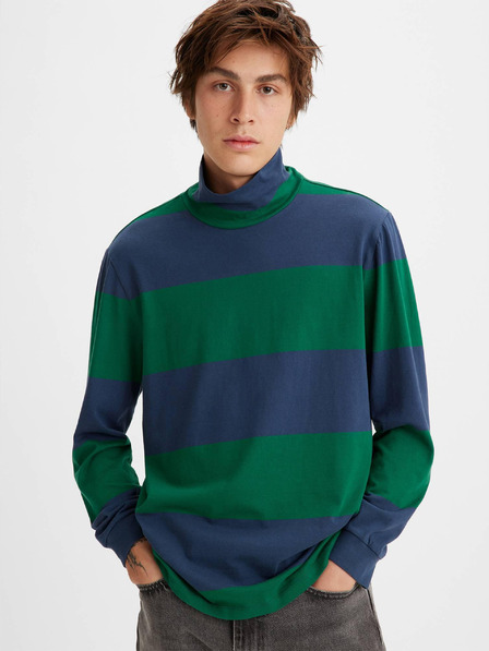 Levi's® Modro-zelené pánské tričko Levi's® LS Turtleneck Tee Alpha Naval