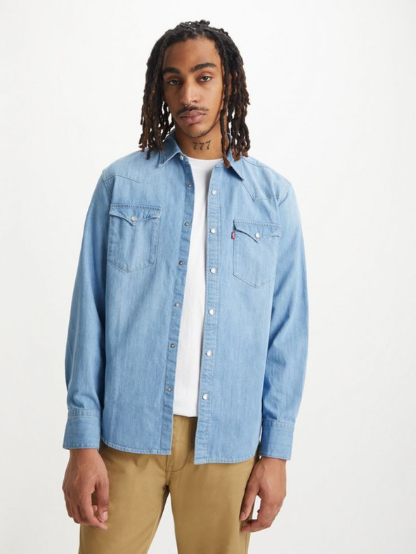 Levi's® Světle modrá pánská džínová košile Levi's® Barstow Western Standard Esta