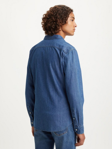 Levi's® Tmavě modrá pánská džínová košile Levi's® LS Battery HM Shirt Slim Lyon