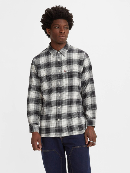 Levi's® Bílo-černá pánská kostkovaná košile Levi's® Jackson Worker
