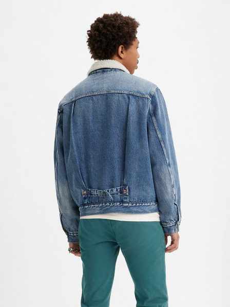 Levi's® Modrá pánská džínová bunda Levi's® Type 1 Sherpa Trucker Fall Bre