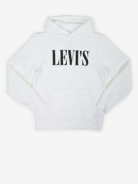Levi's® Bílá klučičí mikina s kapucí Levi's®