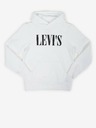 Levi's® Bílá klučičí mikina s kapucí Levi's®