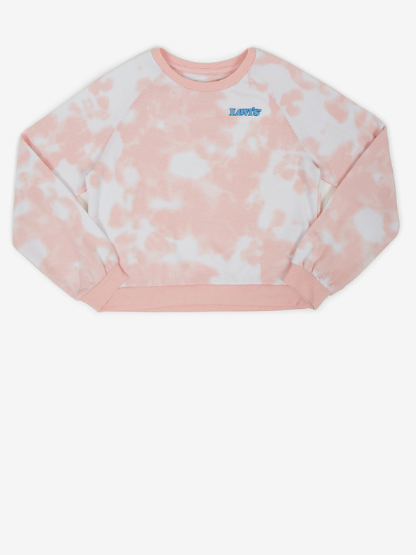 Levi's® Bílo-růžová holčičí batikovaná mikina Levi's®