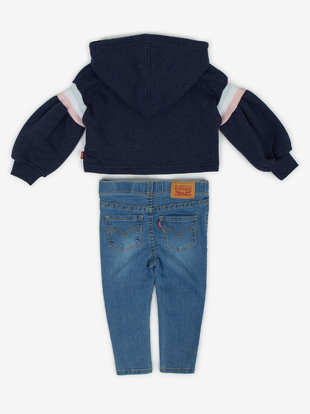 Levi's® Modrý holčičí set džínů a mikiny s kapucí Levi's®
