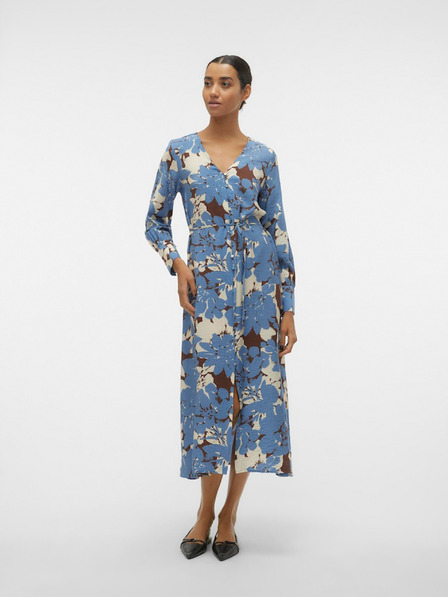 Vero Moda Modré dámské květované šaty Vero Moda Berta