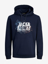 Jack & Jones Tmavě modrá pánská mikina s kapucí Jack & Jones Map