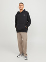 Jack & Jones Černá pánská mikina s kapucí Jack & Jones Triangle