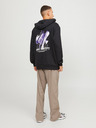 Jack & Jones Černá pánská mikina s kapucí Jack & Jones Triangle