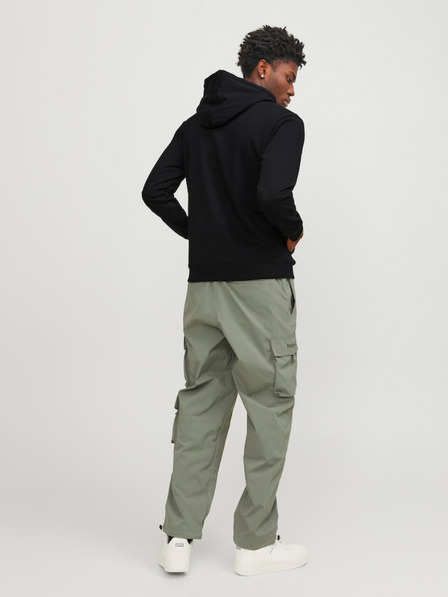 Jack & Jones Černá pánská mikina s kapucí Jack & Jones Map