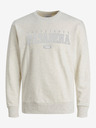Jack & Jones Krémová pánská žíhaná mikina Jack & Jones Cory