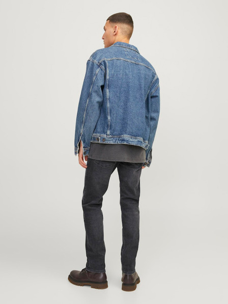 Jack & Jones Tmavě šedé pánské slim fit džíny Jack & Jones Mike