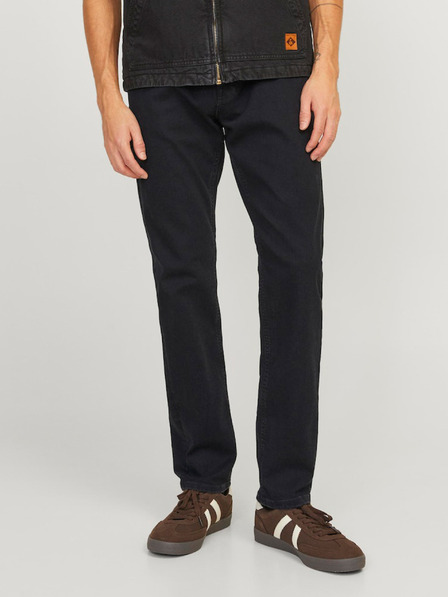Jack & Jones Černé pánské slim fit džíny Jack & Jones Mike