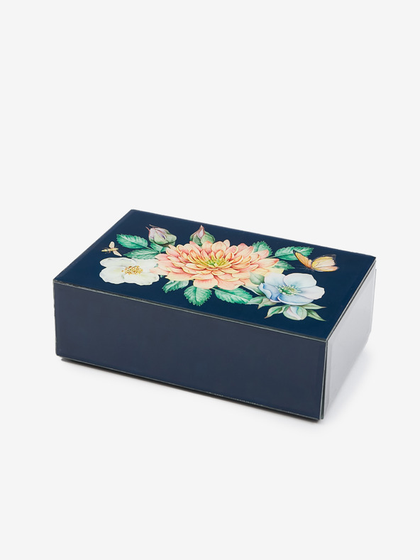 SIFCON Tmavě modrá skleněná úložná krabička SIFCON