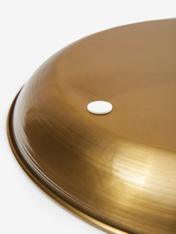 SIFCON Dekorační kovový vzorovaný tác 42cm SIFCON ve zlaté barvě