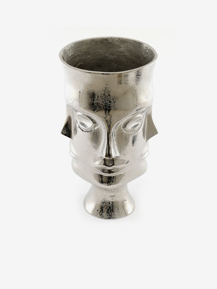 SIFCON Dekorativní váza ve stříbrné barvě SIFCON Silver Faces