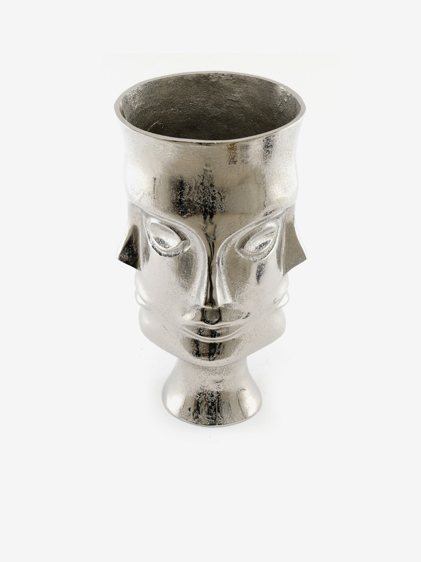 SIFCON Dekorativní váza ve stříbrné barvě SIFCON Silver Faces