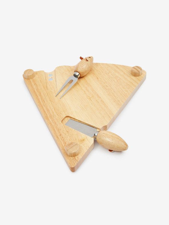 SIFCON Dřevěná sada prkénka a nožů k servírování sýrů SIFCON