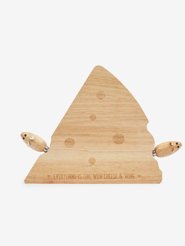 SIFCON Dřevěná sada prkénka a nožů k servírování sýrů SIFCON