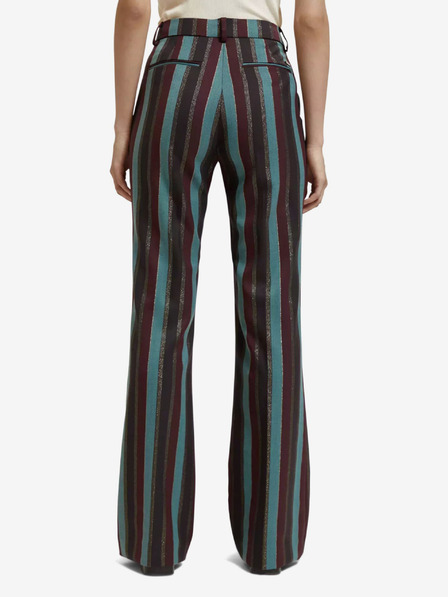 Scotch & Soda Vínovo-modré dámské flared fit kalhoty Scotch & Soda