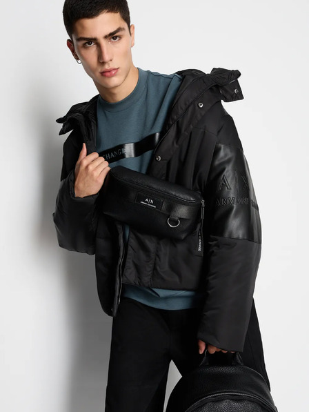Armani Exchange Černá pánská zimní bunda Armani Exchange