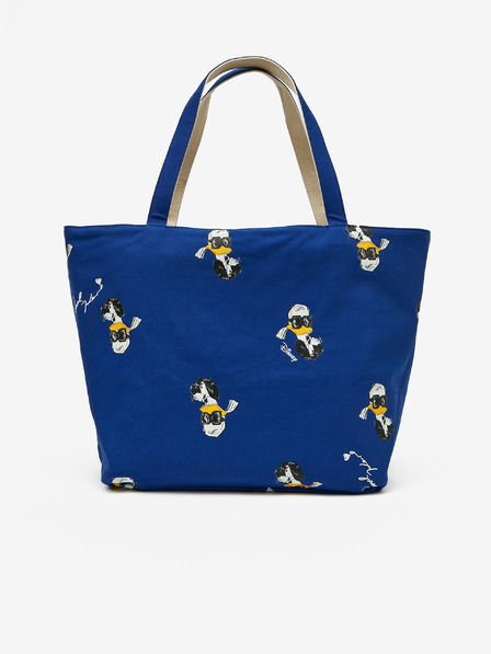 Karl Lagerfeld Modro-béžový dámský oboustranný shopper KARL LAGERFELD Disney