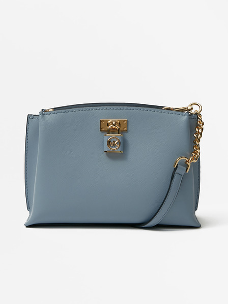 Michael Kors Světle modrá dámská kožená crossbody kabelka Michael Kors Ruby