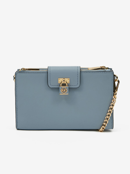 Michael Kors Světle modrá dámská kožená crossbody kabelka Michael Kors Ruby