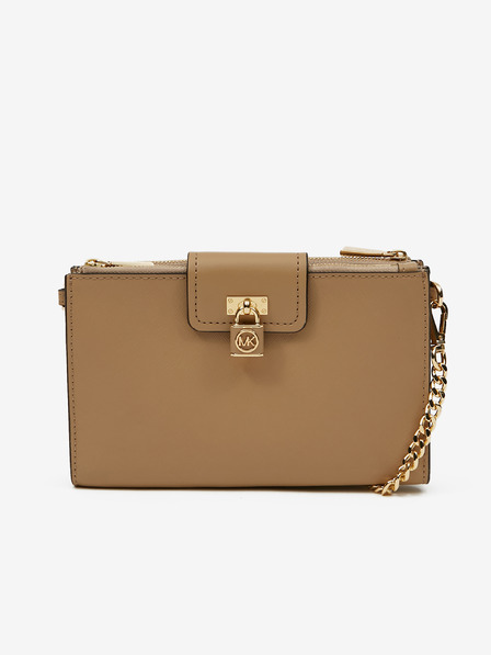 Michael Kors Hnědá dámská kožená crossbody kabelka Michael Kors Ruby