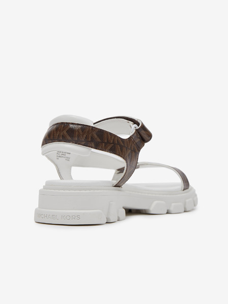 Michael Kors Bílo-hnědé dámské vzorované sandály Michael Kors Ridley