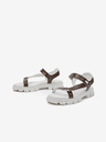 Michael Kors Bílo-hnědé dámské vzorované sandály Michael Kors Ridley