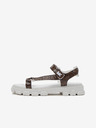Michael Kors Bílo-hnědé dámské vzorované sandály Michael Kors Ridley