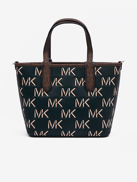 Michael Kors Hnědo-černá dámská vzorovaná kožená kabelka 2v1 Michael Kors Open Tote