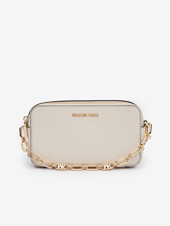 Michael Kors Béžová dámská kožená kabelka Michael Kors Camera Xbody