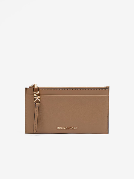 Michael Kors Hnědé dámské kožené pouzdro na karty Michael Kors Card Case