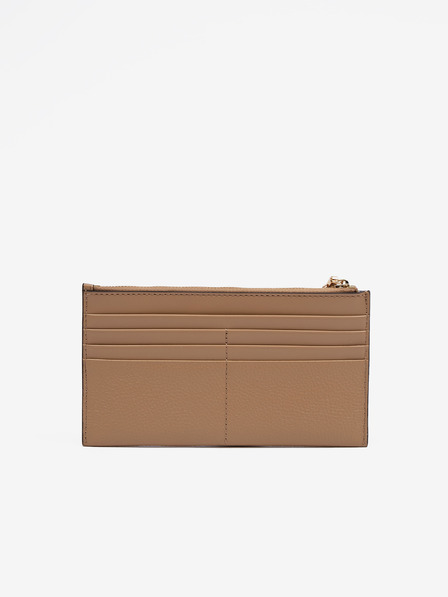 Michael Kors Hnědé dámské kožené pouzdro na karty Michael Kors Card Case