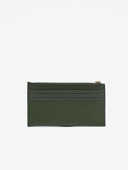 Michael Kors Tmavě zelené dámské kožené pouzdro na karty Michael Kors Card Case