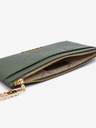 Michael Kors Tmavě zelené dámské kožené pouzdro na karty Michael Kors Card Case