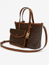 Michael Kors Tmavě hnědá dámská vzorovaná kabelka Michael Kors XS Open Tote