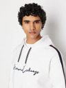 Armani Exchange Bílá pánská mikina s kapucí Armani Exchange