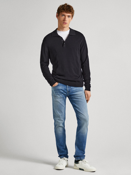Pepe Jeans Modré pánské straight fit džíny Pepe Jeans