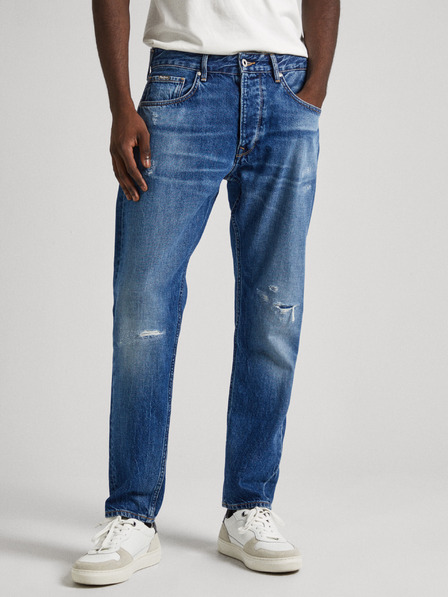 Pepe Jeans Modré pánské straight fit džíny Pepe Jeans