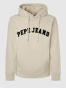 Pepe Jeans Krémová pánská mikina s kapucí Pepe Jeans