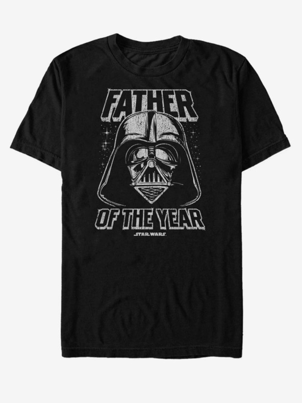 ZOOT.Fan Černé unisex tričko ZOOT.Fan Darth Vader Father Of The Year