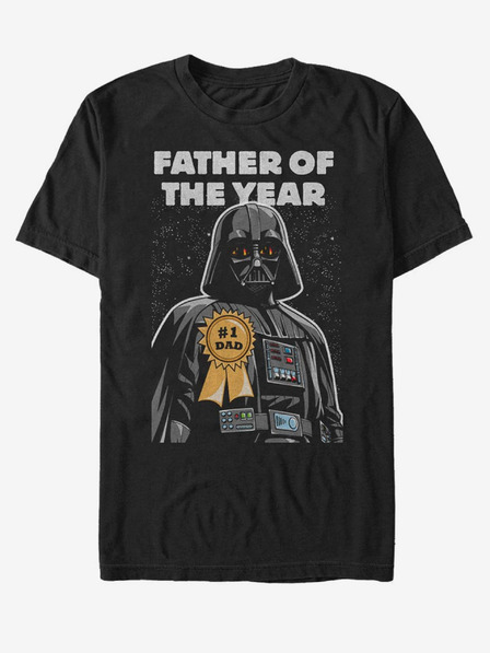 ZOOT.Fan Černé unisex tričko ZOOT.Fan Darth Vader Father Of The Year